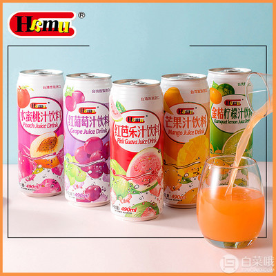 台湾风味HamU果味饮料评测 490ml*4罐组合装体验分享